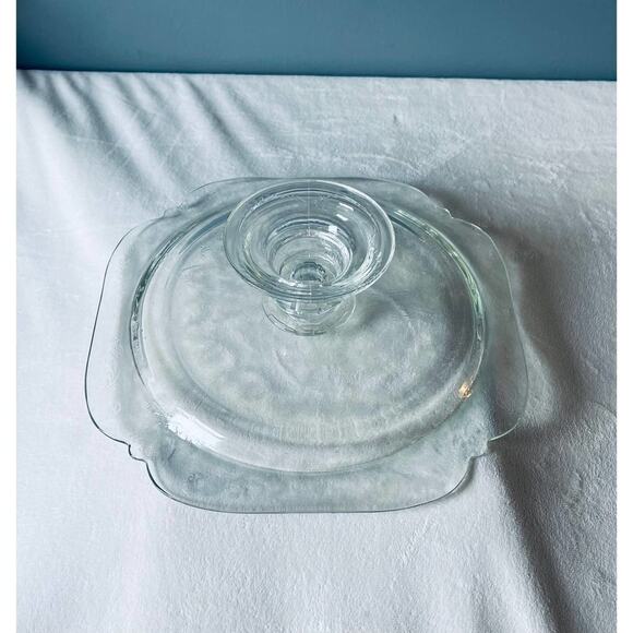 Vintage Federal Depression Glass Madrid Pedestal Cake Stand Plate Pie - Picture 6 of 13